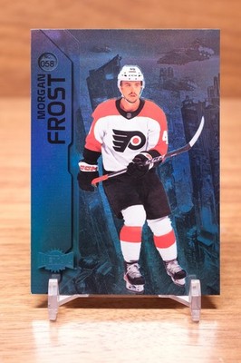 2023-24 Skybox Metal Universe Blue Spectrum Base #58 Morgan Frost - Philadelphia