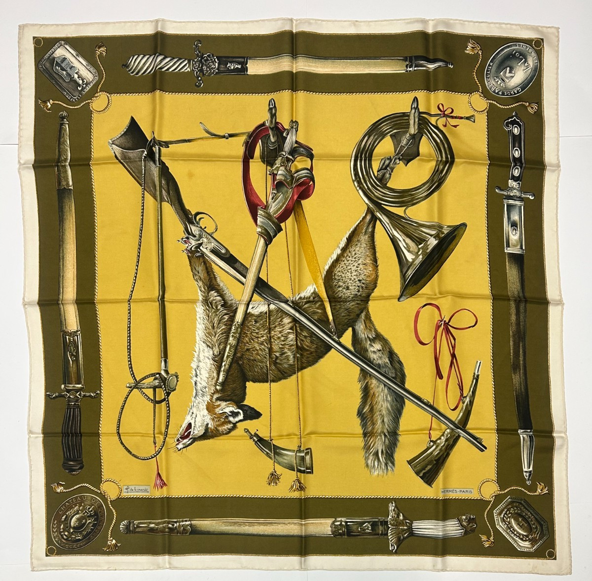 Hermes Scarf Carre 90 'Le Renard' 'The Fox' Henri de … - Gem
