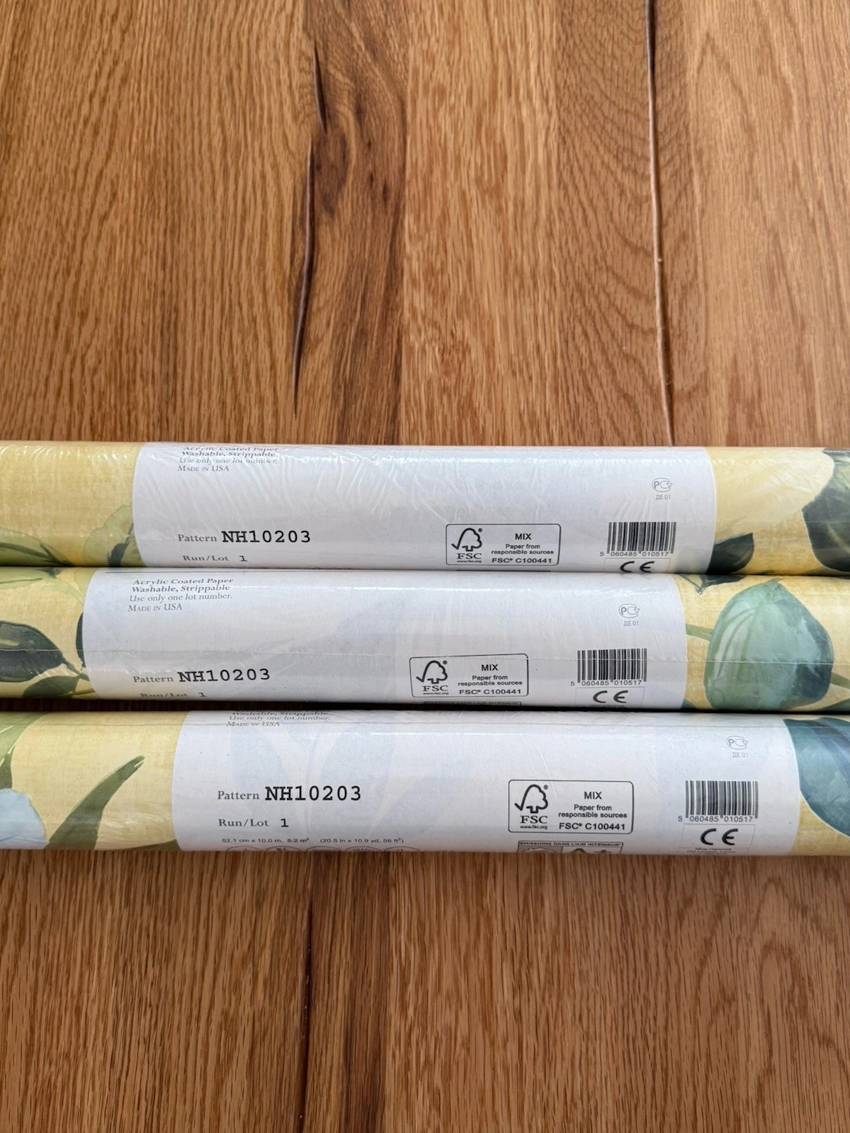 3 Rolls Nina Hancock Wallpaper NH10203 Senzai 10m x 52cm - Brand New 3
