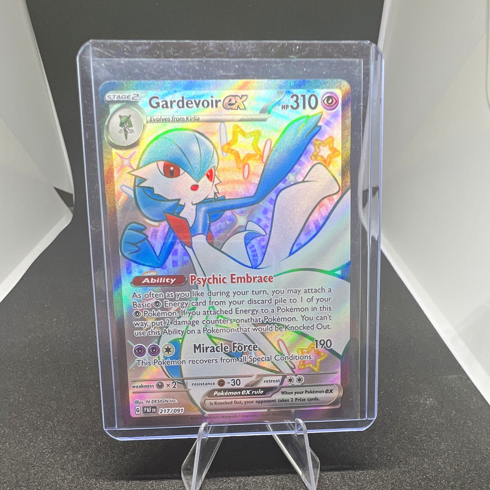 Pokémon TCG Gardevoir ex 217/091 SV: Paldean Fates Full Art Holo SUR Eng