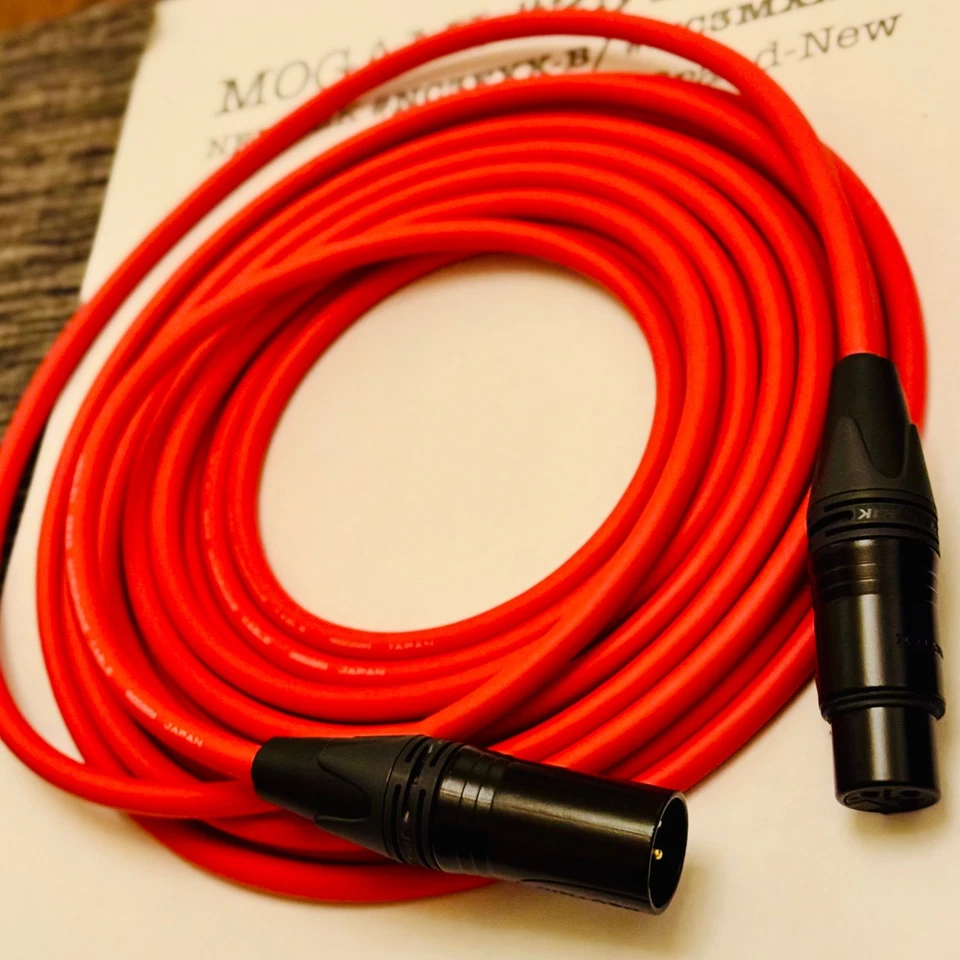 1-50 ft Mogami 2549 Red | Choose Neutrik XLR/TRS | TOKYO_made | Bulk Ready - Image 2 of 4