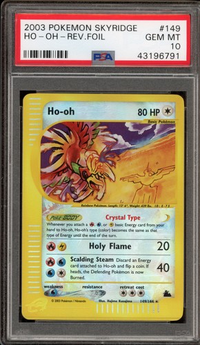 Ho-oh graded PSA 10 for sale on eBay