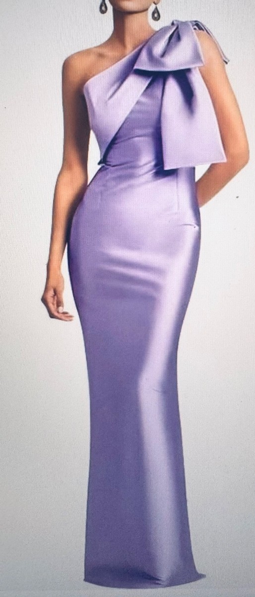 fitted lace wedding dress Leading Role One Shoulder Maxi Dress Purple