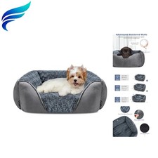 Washable Orthopedic Dog Bed for Small Dogs - Soft Cuddler with Anti-Slip Base