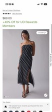 UO Samara Mesh Strapless Midi Dress