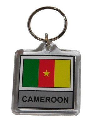 Cameroon Country Flag Acrylic Double Sided Keychain Key Chain KF-045