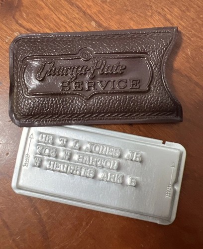 Vintage Memphis Charga Plate Service -address On Plate Is West Memphis Arkansas