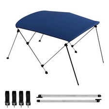 Bimini Boat Top Cover Sun Shade 3-4 Bow Boat Canopy Includes 4 Straps 2 Rear ...