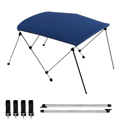 Bimini Boat Top Cover Sun Shade 3-4 Bow Boat Canopy Includes 4 Straps 2 Rear ...