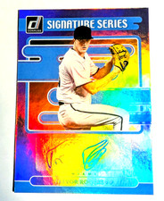 Trevor Rogers 2021 Donruss Signature Series Auto Refractor Rookie Marlins #SS-TR