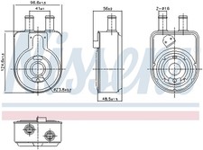 NISSENS Ölkühler Motoröl mit Dichtungen für Hyundai i30 2.0 N Kona KIA Optima