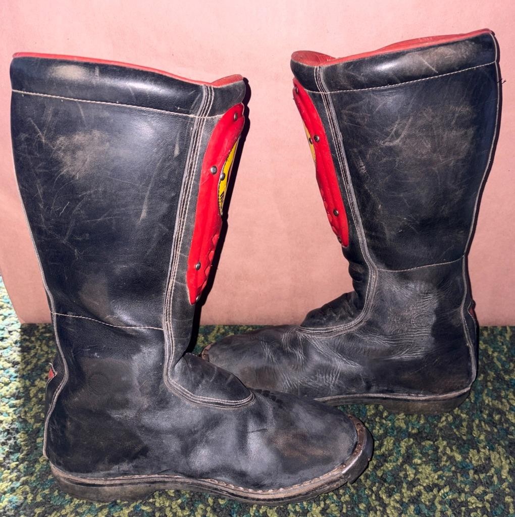MOTO FOX Racing Boots - Size 10 BlackLeather BuckleStrap motocross