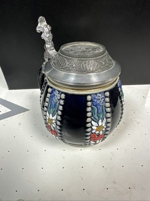 House Of Tyrol cobalt blue Beer Stein Limited edition 132 /1500 western Germany
