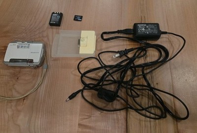 Olympus IR-500 4MP Digital Camera Tested W/ Battery, Charger Dock & Memory Card