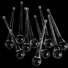 10Pcs Crystal Raindrop Pendant Chandelier Parts Christmas Tree Wedding