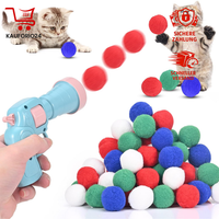 Katzenspielzeug Launcher-Set Mit 50 BäLlen Interaktiv FüR Katzen Hunde Leise