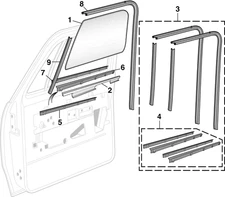 1972-1979 Dodge Truck / Ram Charger Window Seal - Inner / Outer (PAIR) P#56-5214
