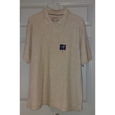Men's Saddlebred Polo Shirt Size Large Easy Care Oat Heather New