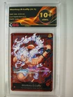 Card One piece Monkey.D.Luffy (ST21-001) (V.1) Learn T Graded CGG 9.5/10+ OP009E