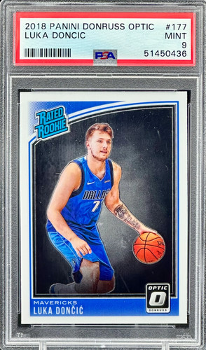 2018-19 Panini Donruss Optic LUKA DONCIC Rated Rookie #177 RC PSA 9
