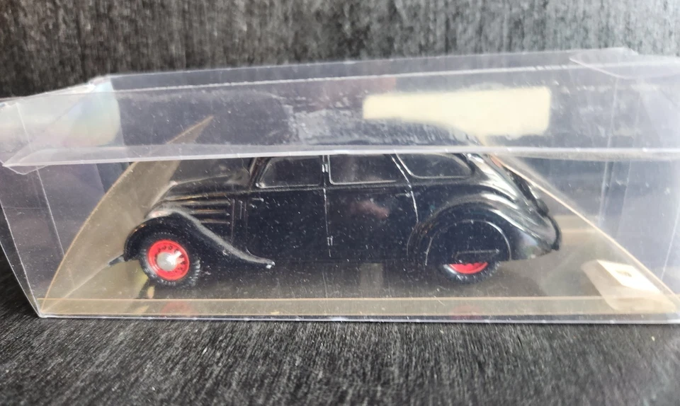 MOLUBRAY 1935 PEUGEOT 402 РЕДКАЯ ФРАНЦУЗСКИЙ СДЕЛАНО ВИНТАЖНЫЙ 1:43 ЛИТОЙ ЧЕРНЫЙ IOB - Изображение 2 из 4