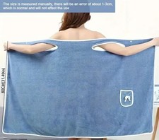 NEW 51" x 31.5" bath towel/ robe combo wrap gray in color