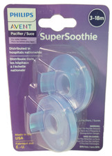 Phillips Avent SuperSoothe Pacifier 3-18 Months Hospital Style 2 Pack