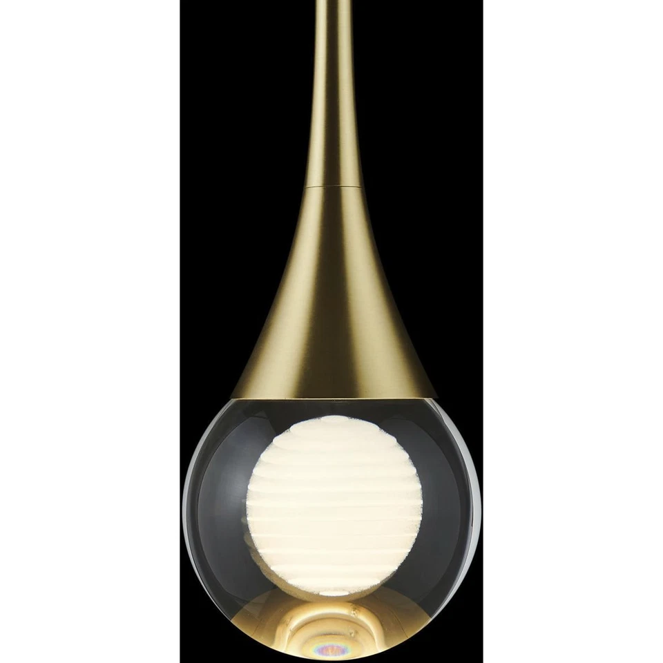 Lite Source LS-19185BB Luna IV 1 Light 4.75 inch Brass Pendant Ceiling Light - Image 2 of 4