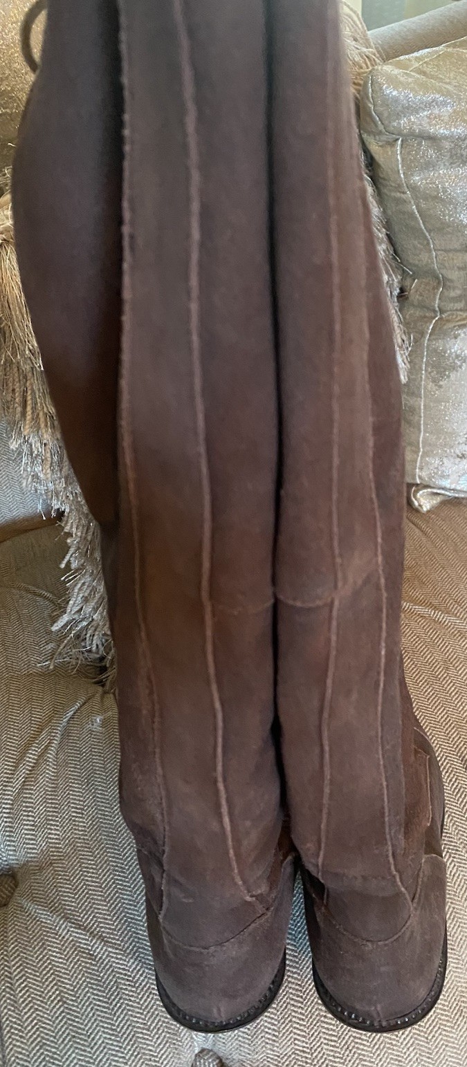 JEFFREY CAMPBELL x FREE PEOPLE Joe Boots Nu-Buck Brown Leather Lace Up Boots 9.5 image 9