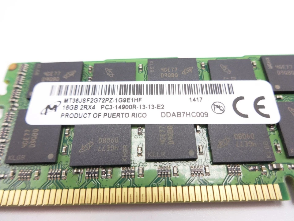 HP 708641-B21 16GB 14900R 2Rx4 Memory Module 712383-081 for Servers - Image 2 of 3