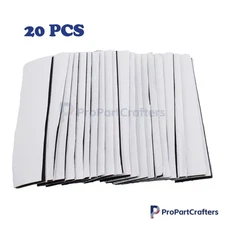 20 Sets Black 1x4” Heavy Duty Hook & Loop Adhesive Strips Sticky Back Fastener