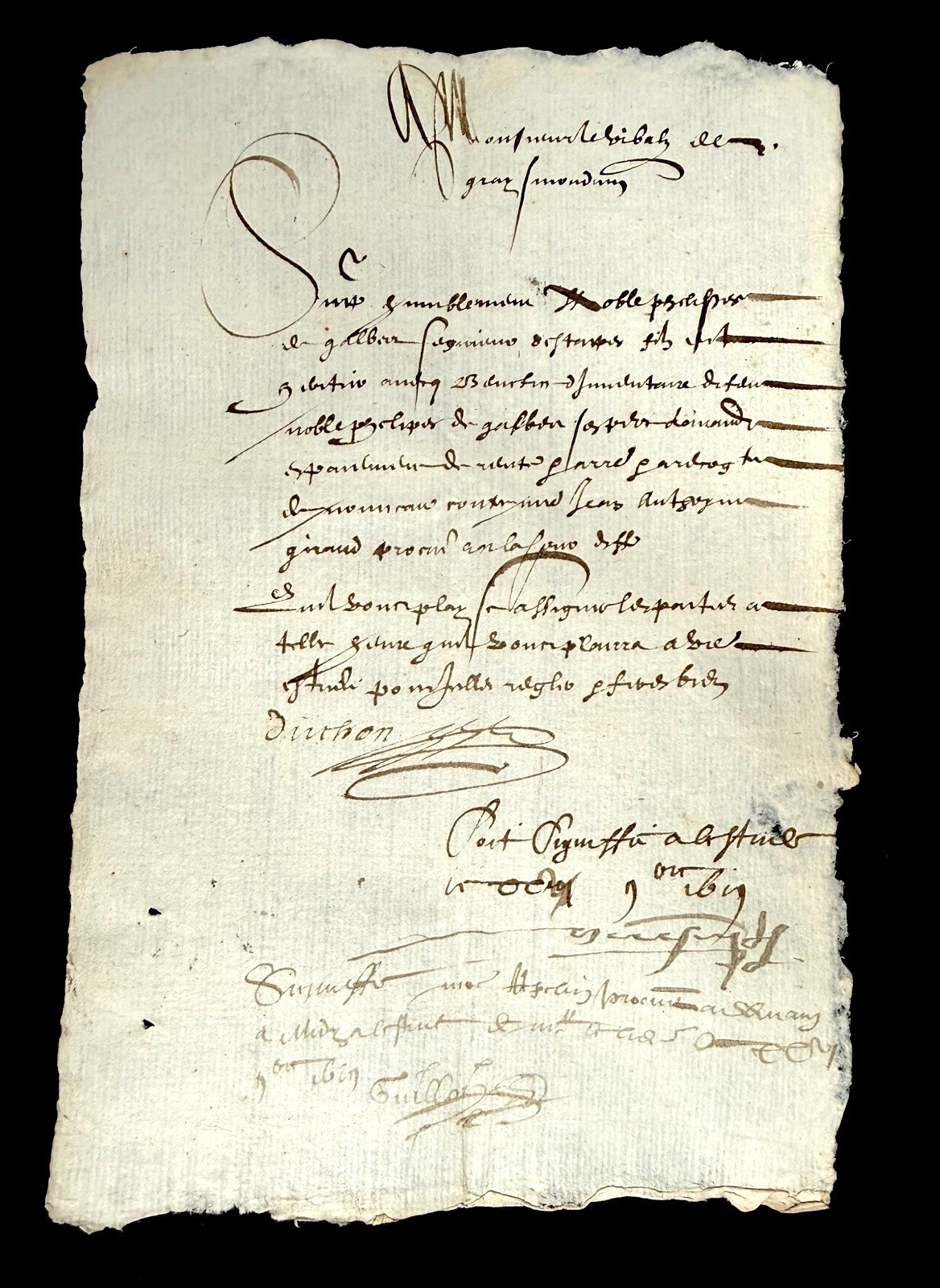 SIGNED  LETTER from 1619