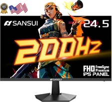 24.5 Inch 200Hz Gaming Monitor FHD 1080P Fast IPS PC Gaming Monitor FREE SHIP