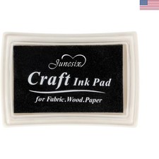 Black Washable Ink Pad for Kids - Non-Toxic, Eco-Friendly Finger Stamp Fun