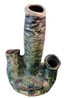ANTIQUE ROSEVILLE POTTERY IMPERIAL 1 TEXTURED TRIPLE BUD VASE #29.-8