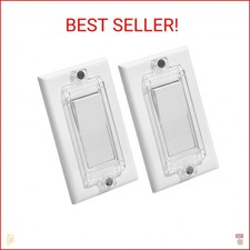 Bates Magnetic Light Switch Guard, 2 Pack, Clear, Child Proof Cover, Lock, Wall