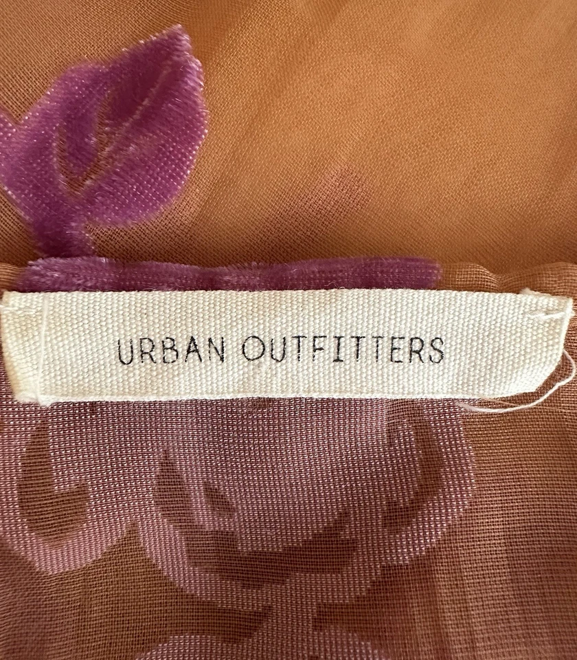 AE Corbata Frontal Cubierta Vibrante Fucsia Púrpura Terciopelo Quemado Mujer O/S Romántico Foto 2 de 4