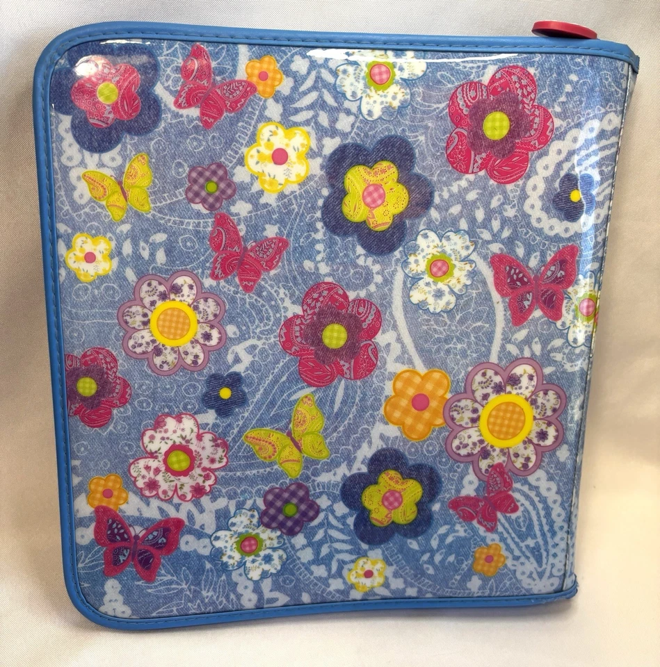 Carpeta de 3 anillos vintage años 90 Lisa Frank vaquera caballo occidental 13" cremallera Foto 4 de 4