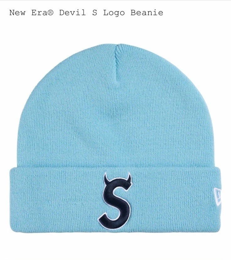 SUPREME NEW ERA “DEVIL S” LOGO BEANIE | BLUE | AUTHENTIC | eBay