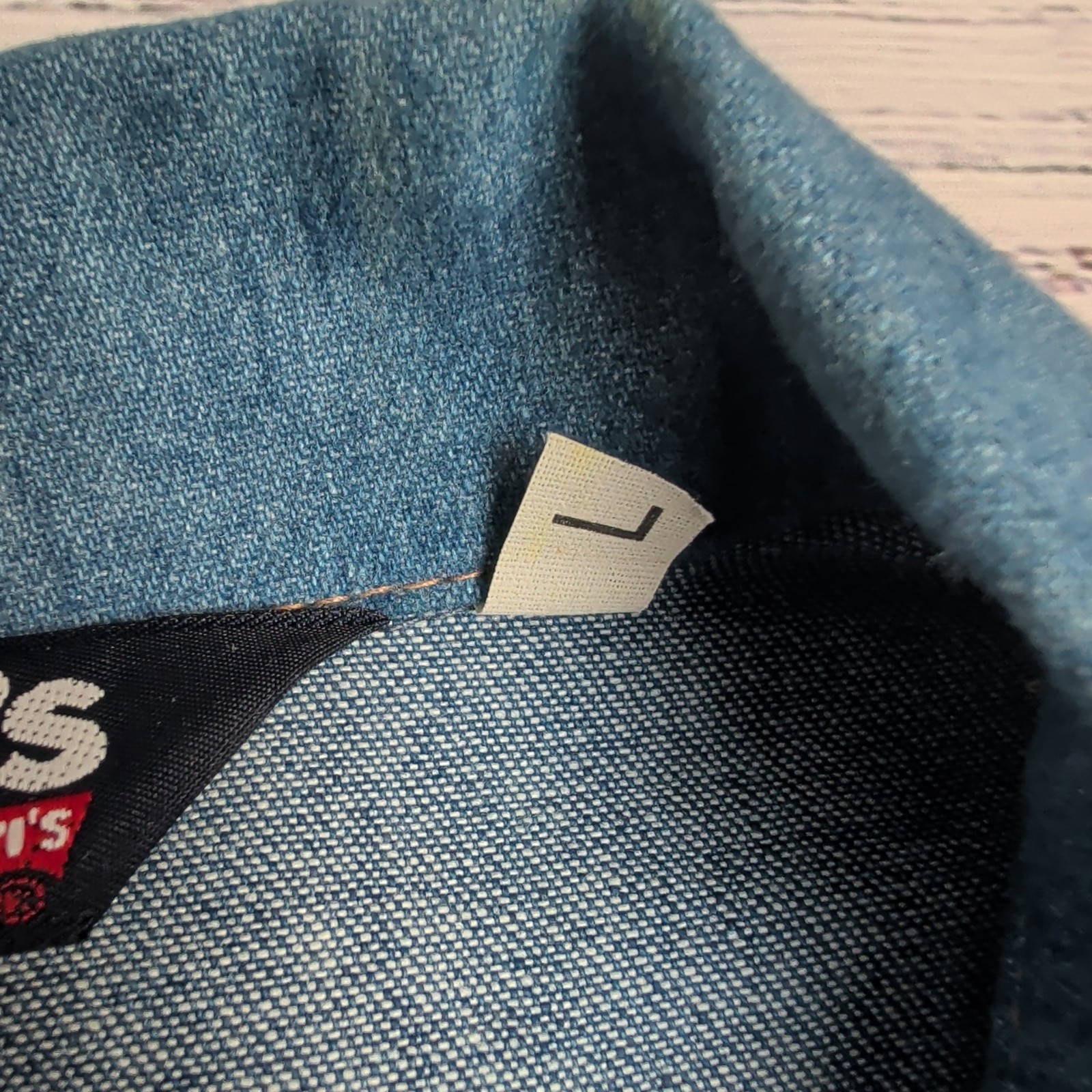 Vintage 70s Levi's for Men Orange Tab Soft Blue Jean Chore Jacket Lg Streetwear thumbnail 6