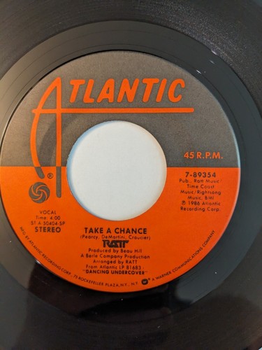 Ratt Dance Take a Chance Atlantic 45 RPM Vinyl Record #5151 Excellent - Picture 3 of 6