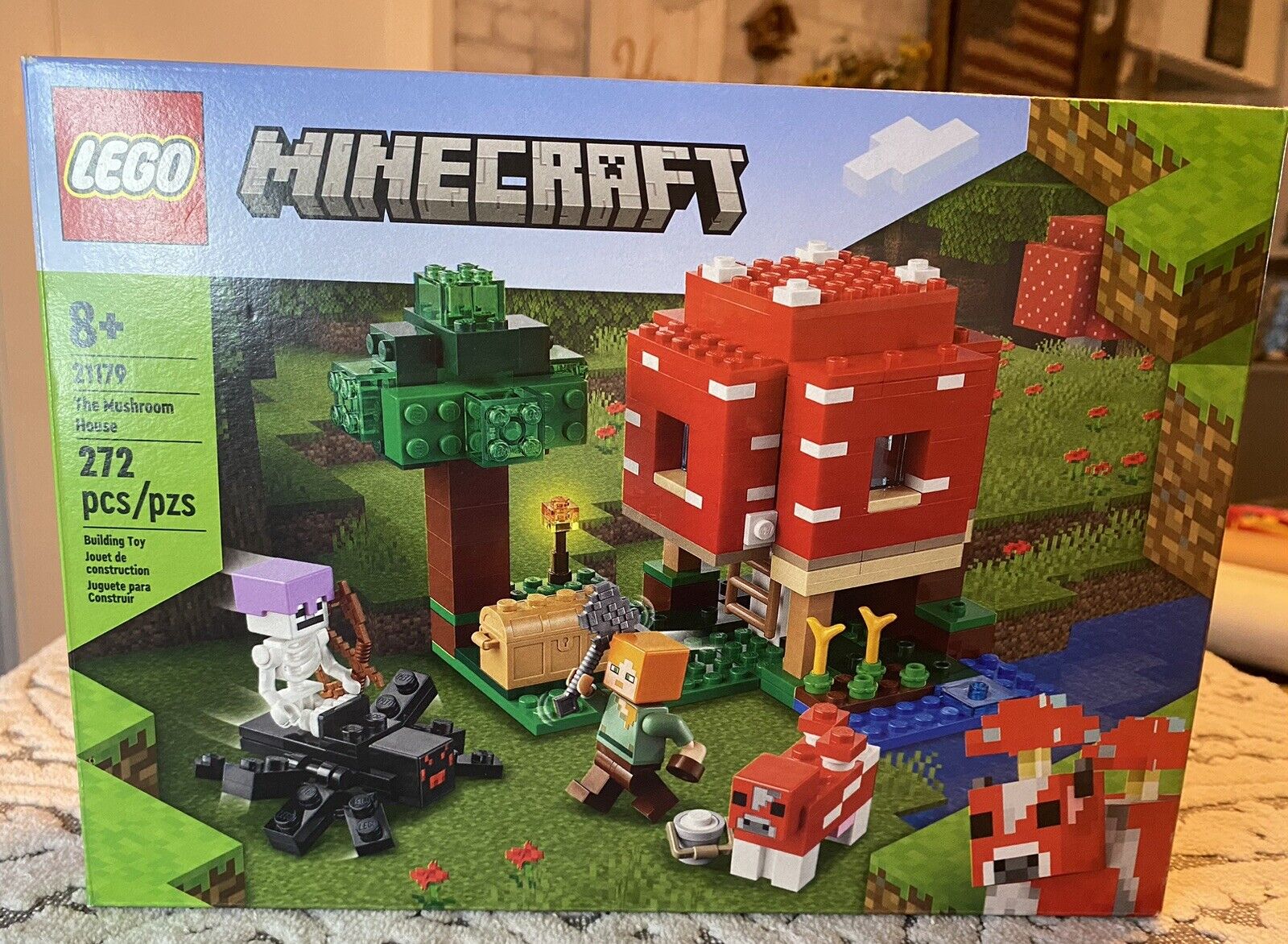 LEGO Minecraft: The Mushroom House (21179) - Box Opened But Bags Still Sealed