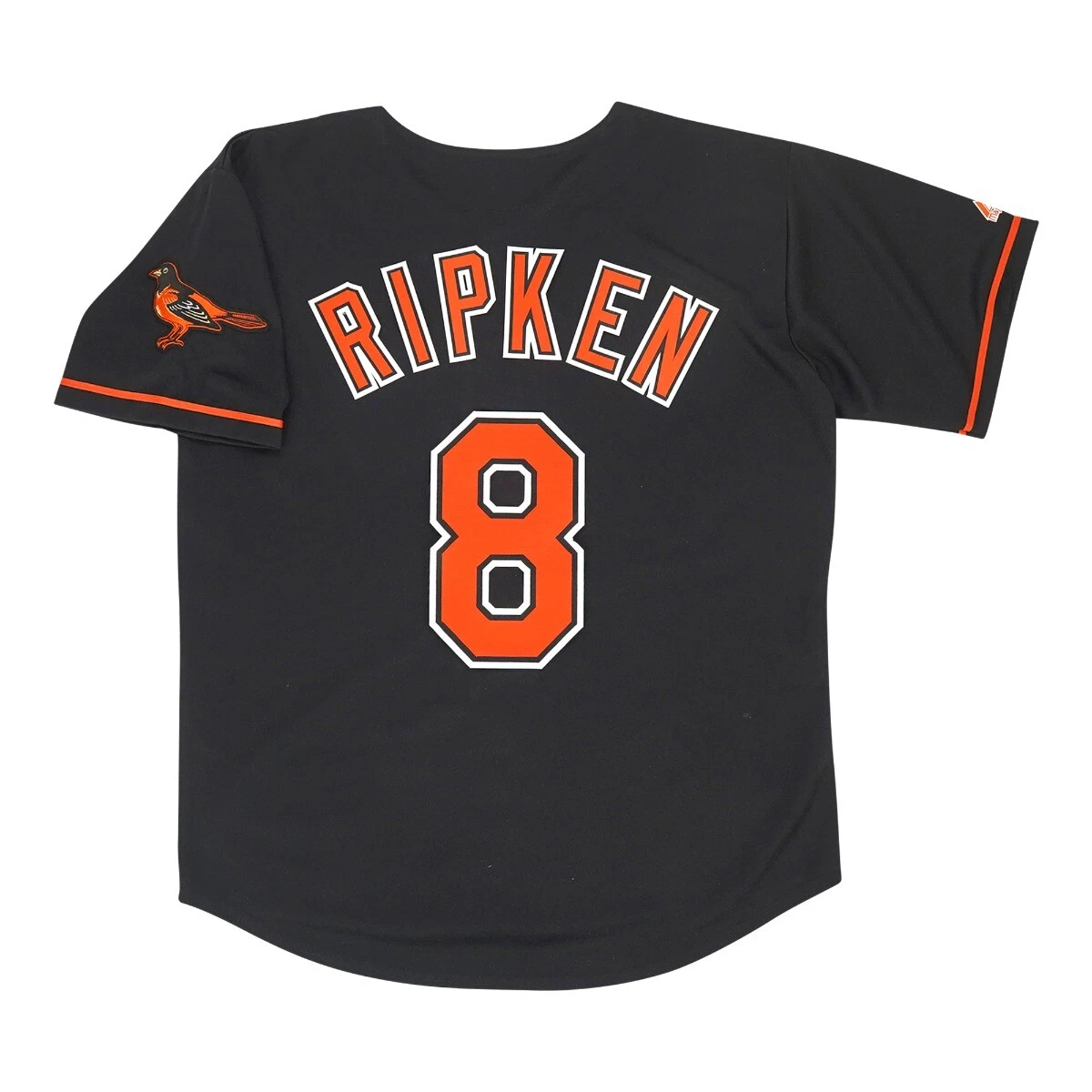 Black Applique Logo Baseball Jersey