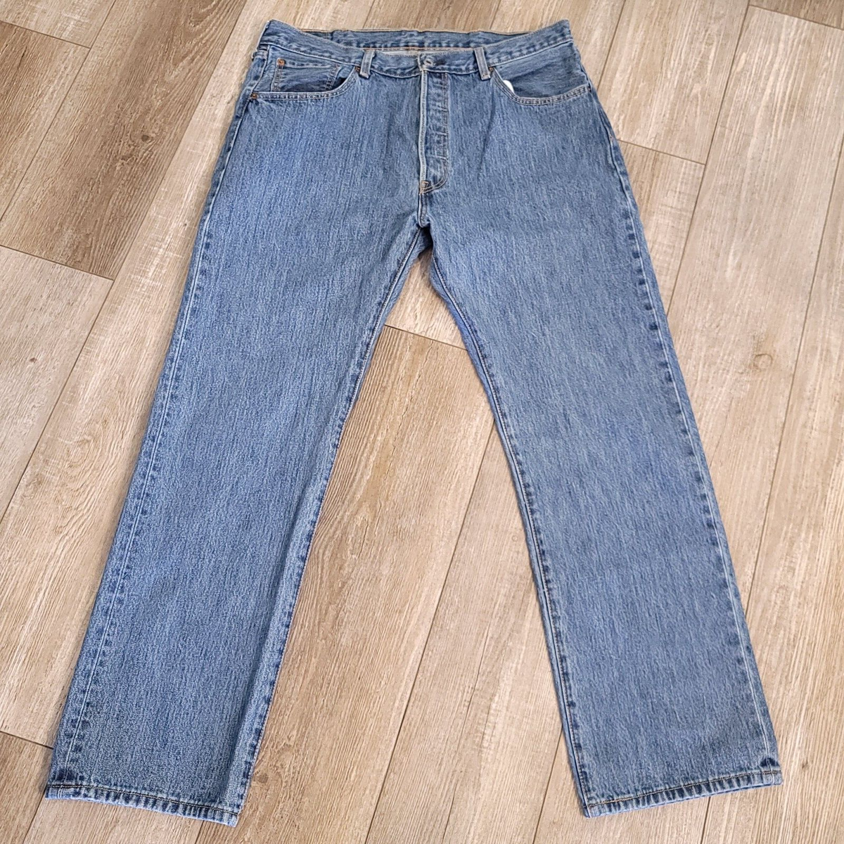 Levis 501xx Denim Jeans Button Fly Straight Leg Classic Tag 38x32