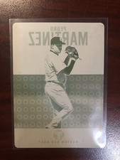 2003 TOPPS PRISTINE PRINTING PRESS PLATE FRONT CYAN #1 PEDRO MARTINEZ REAL #1/1