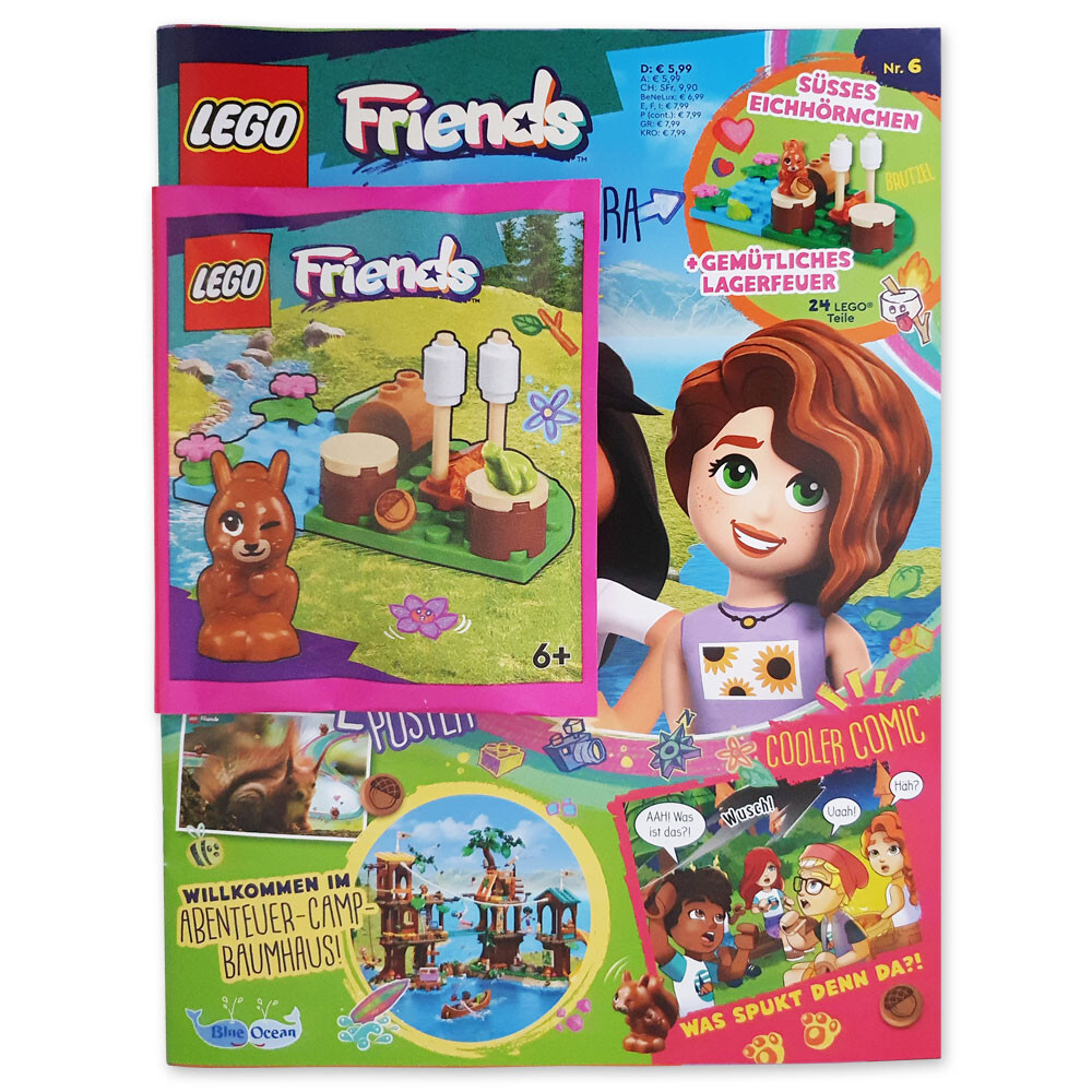 Lego® Friends Sammelmagazin Nr. 6/2024 Comic Poster & Minifiguren Eichhörnchen
