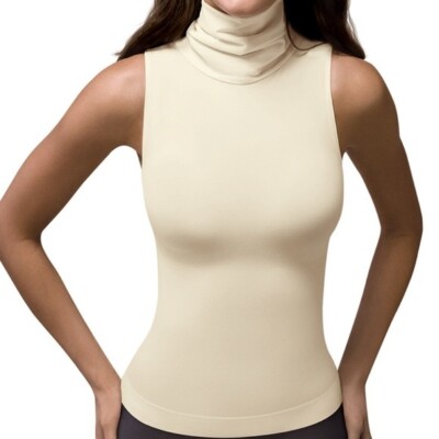 Spanx On Top Cream Shaping Jersey Womens Size S Small Dolcevita Tank Top