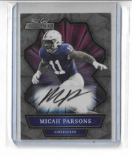 Micah Parsons RC Auto SP True Rookie Authentic Autograph Rare 2021 Wild Card