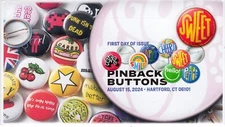 24-234, 2024, Pinback Buttons, First Day Cover, Digital Color Postmark, Sweet, A