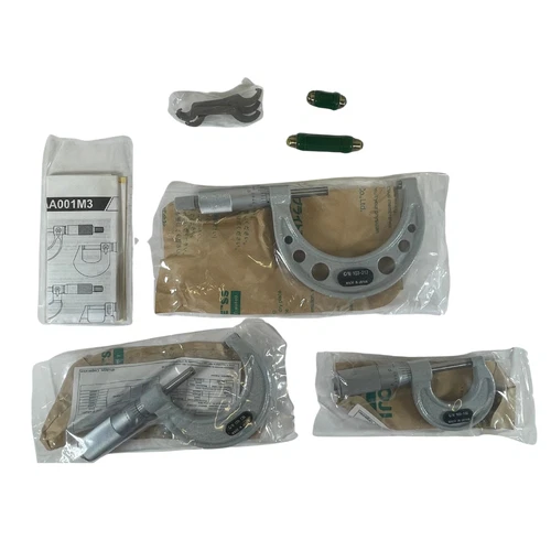 Mitutoyo 103-922 0 to 3" Range 3-Piece Mechanical Outside Micrometer Set